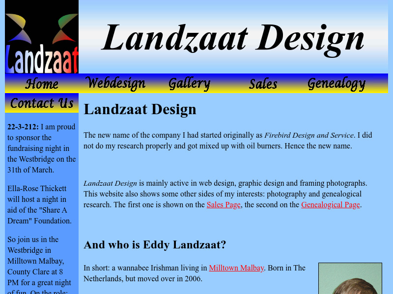 Screenshot van website