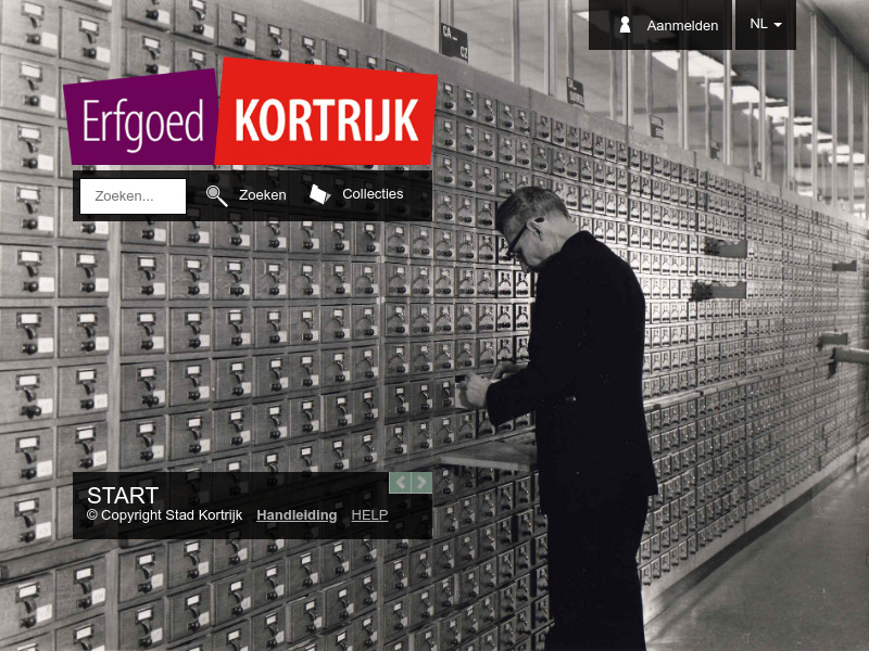 Screenshot van website