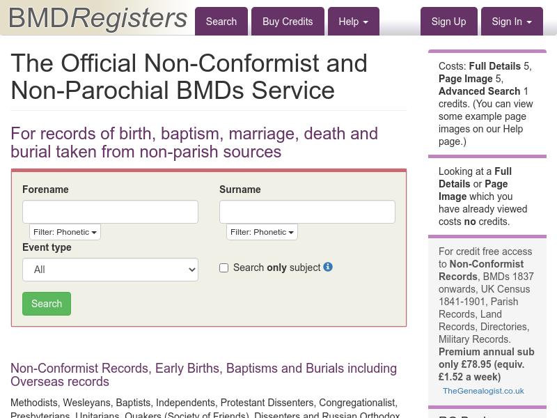 Screenshot van website