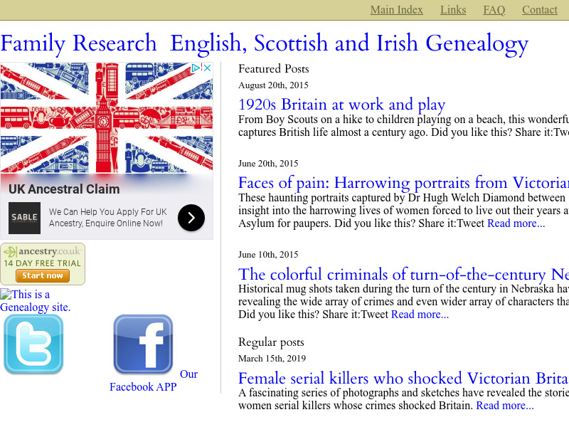 Screenshot van website