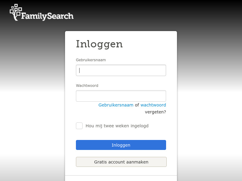 Screenshot van website