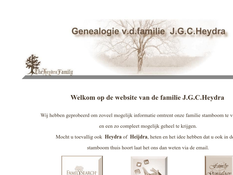 Screenshot van website