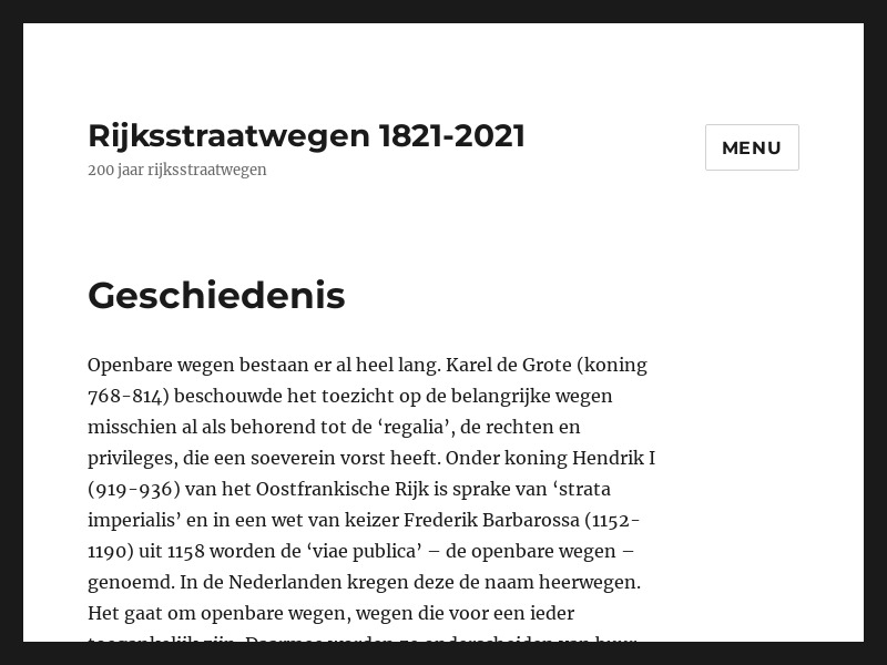 Screenshot van website