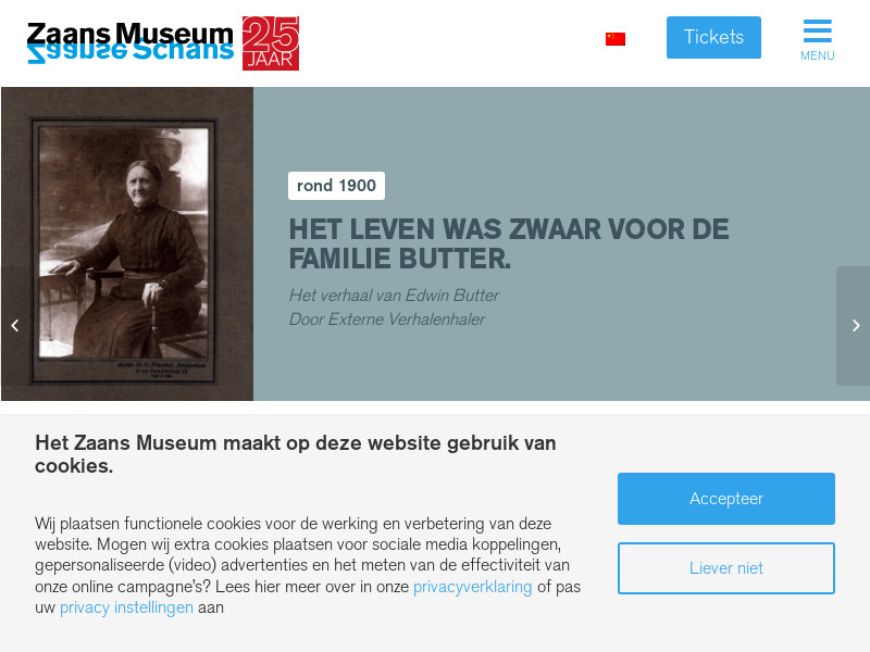 Screenshot van website