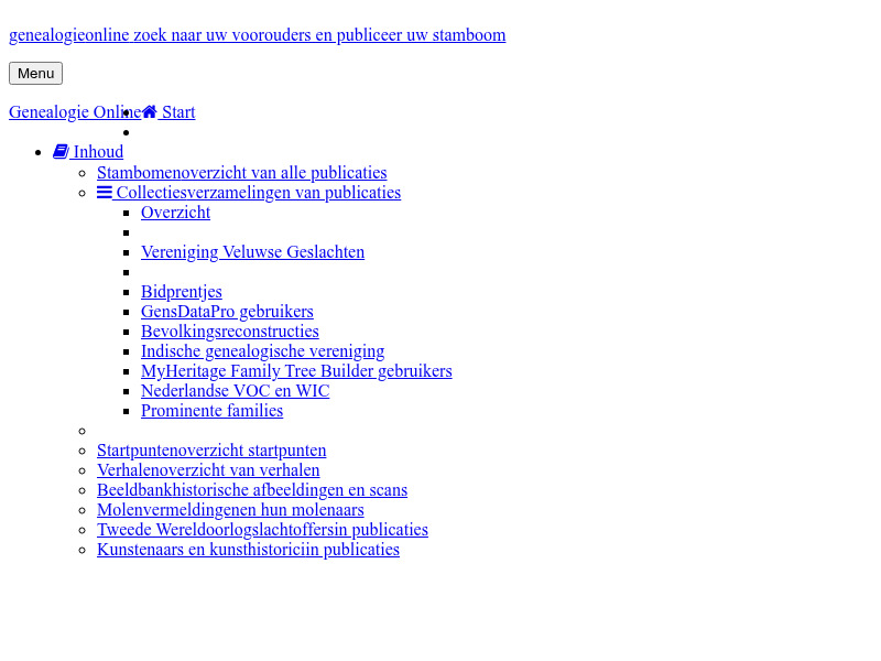 Screenshot van website