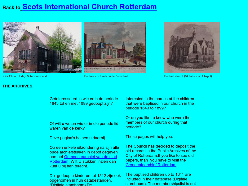 Screenshot van website