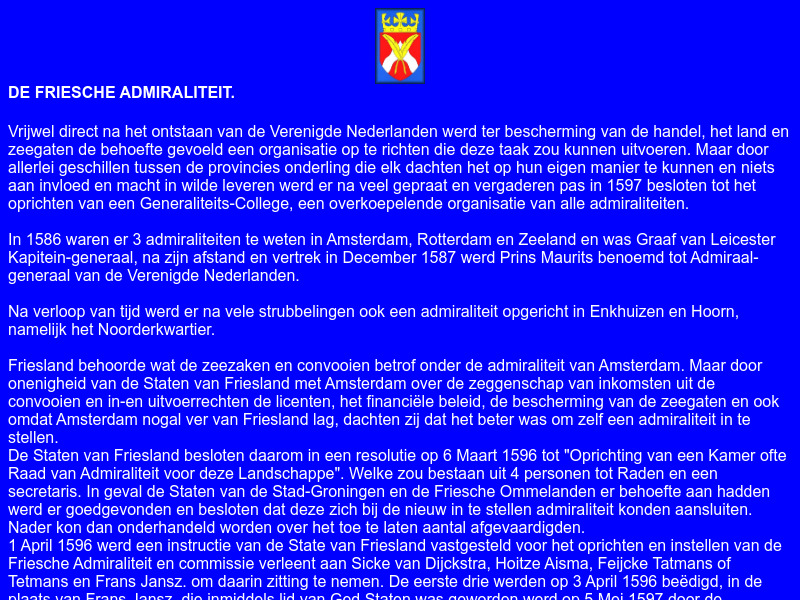 Screenshot van website