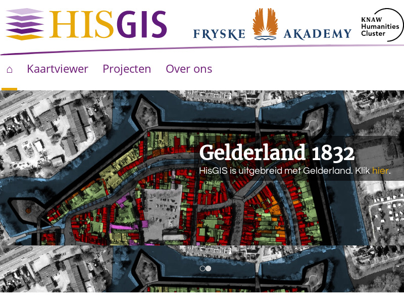 Screenshot van website