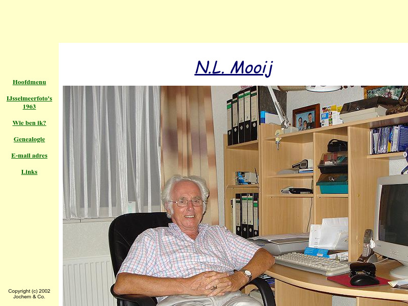 Screenshot van website