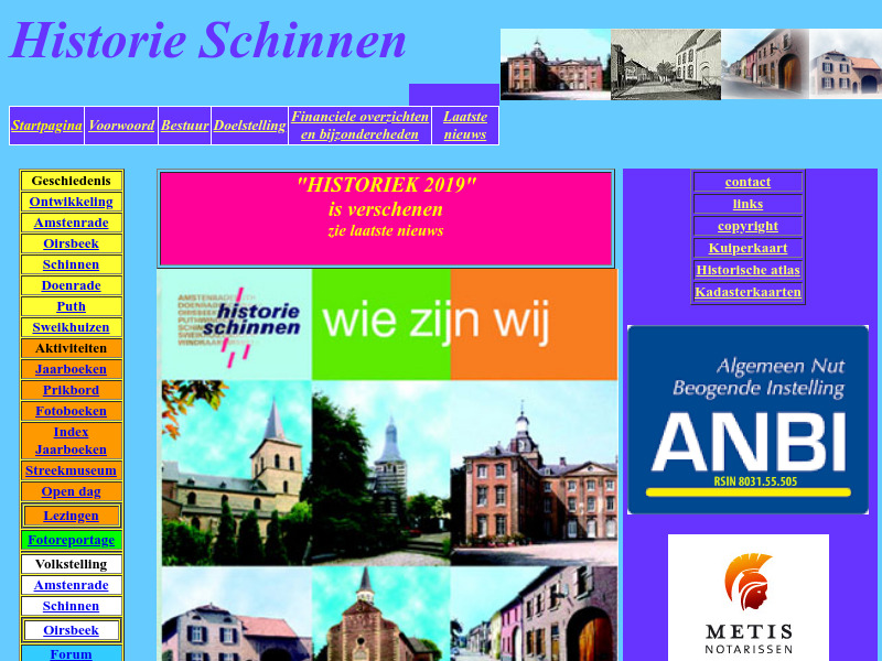 Screenshot van website