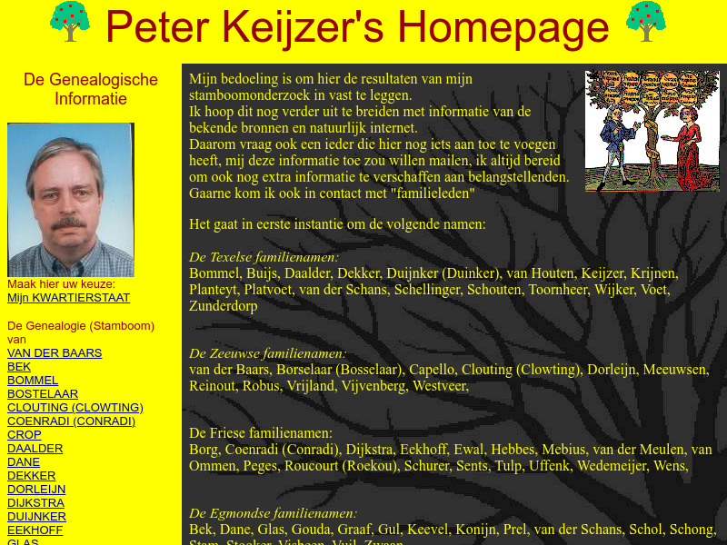 Screenshot van website