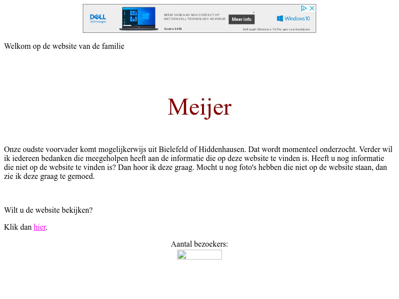 Screenshot van website
