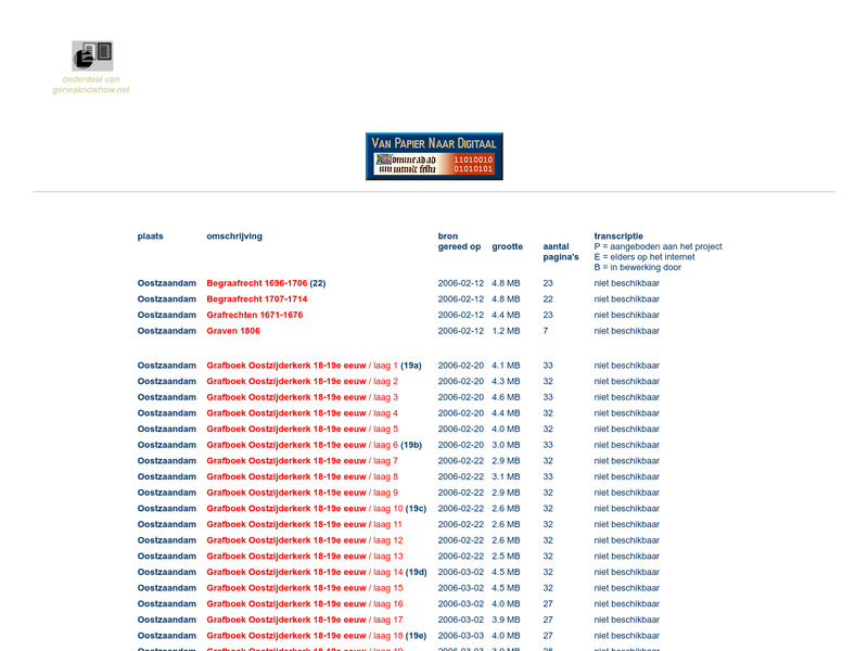 Screenshot van website