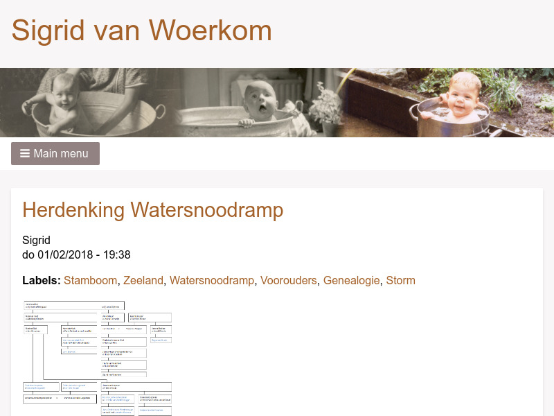 Screenshot van website
