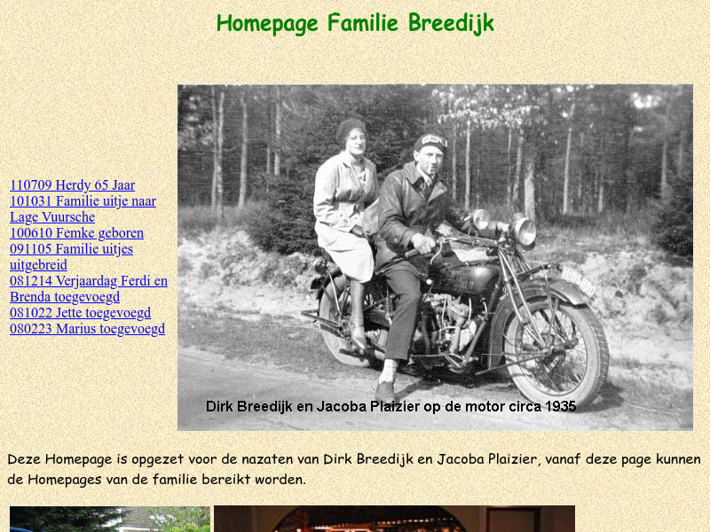 Screenshot van website
