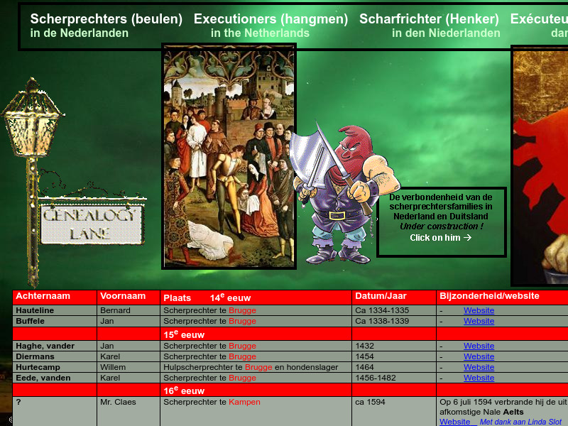 Screenshot van website