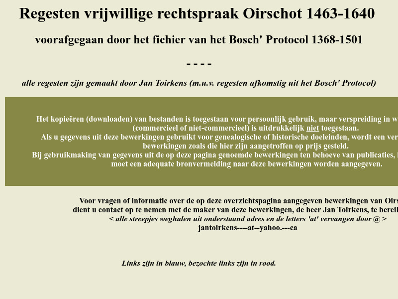 Screenshot van website