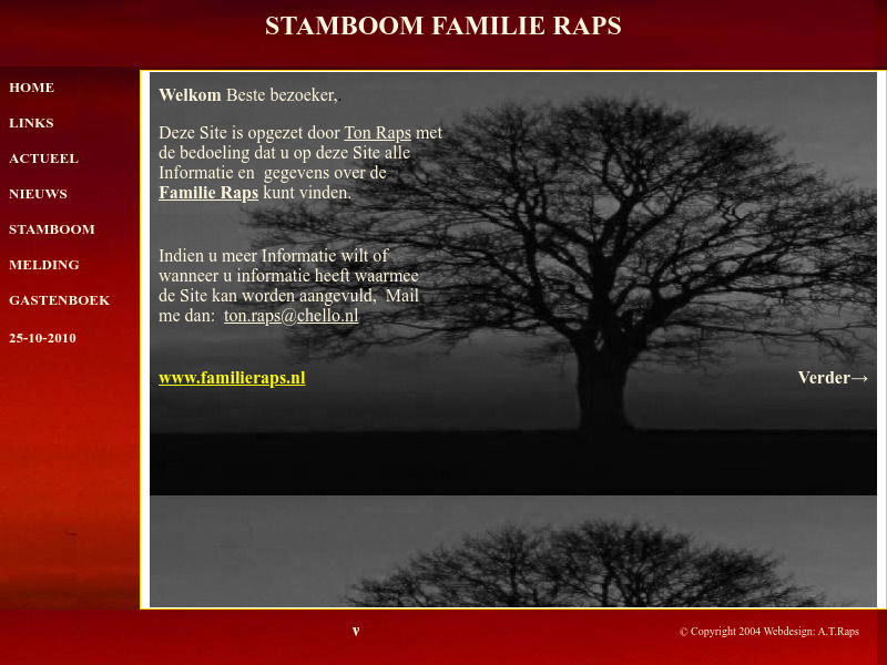 Screenshot van website