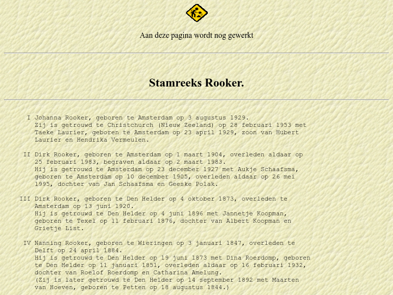 Screenshot van website