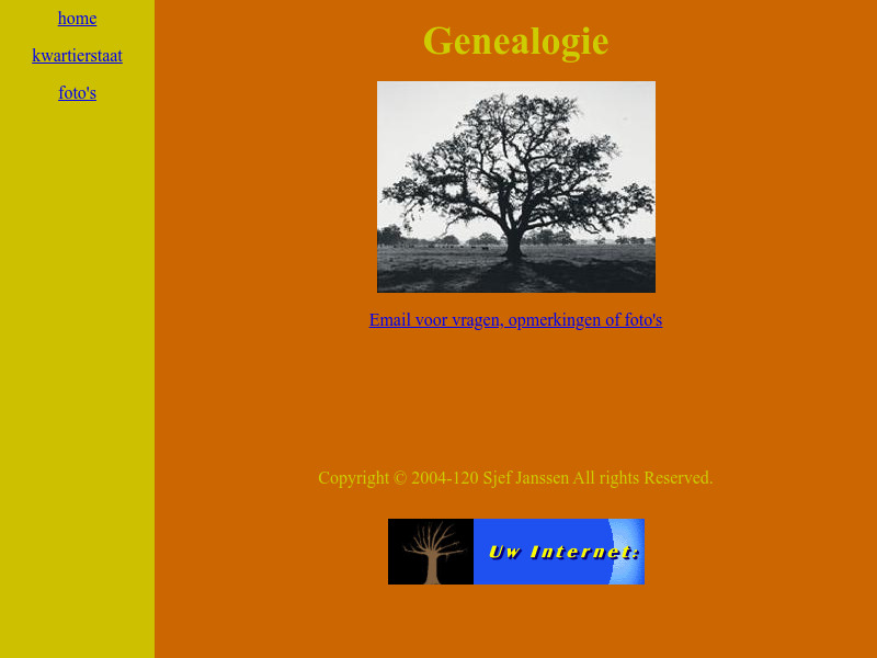 Screenshot van website