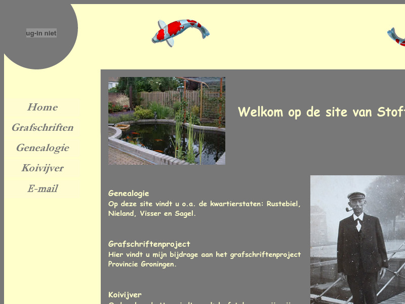 Screenshot van website