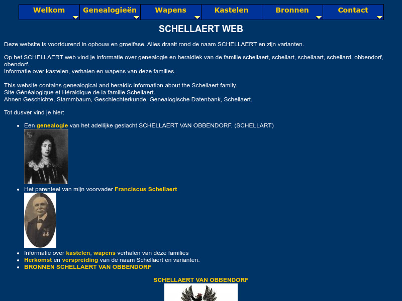 Screenshot van website
