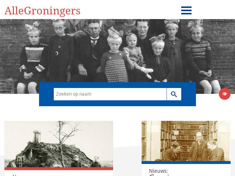 Screenshot van website