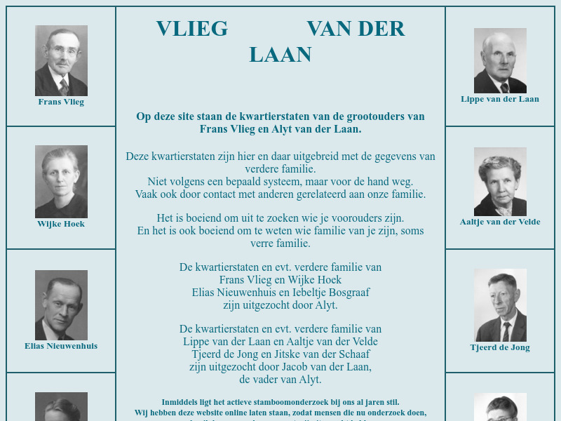 Screenshot van website