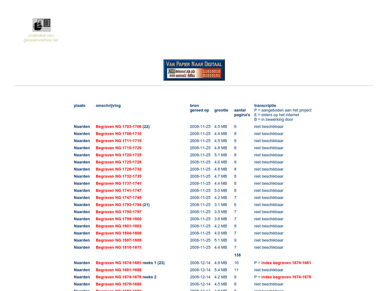 Screenshot van website