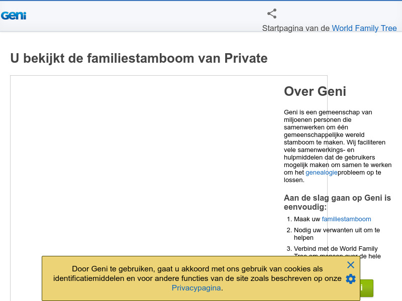 Screenshot van website