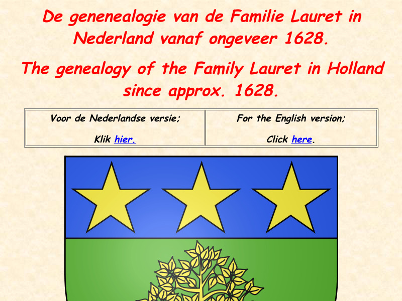 Screenshot van website