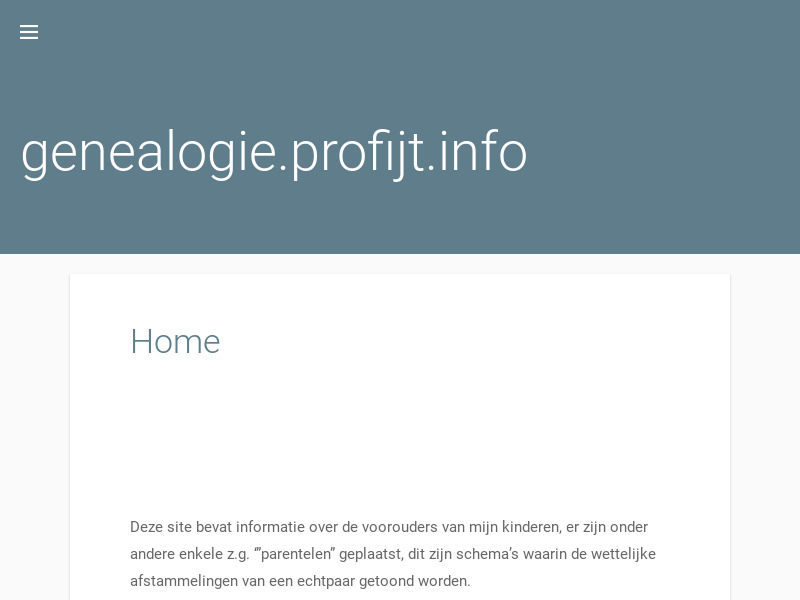 Screenshot van website