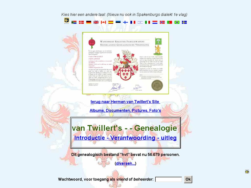 Screenshot van website