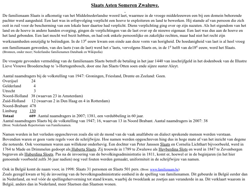 Screenshot van website