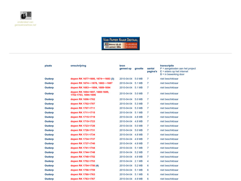 Screenshot van website