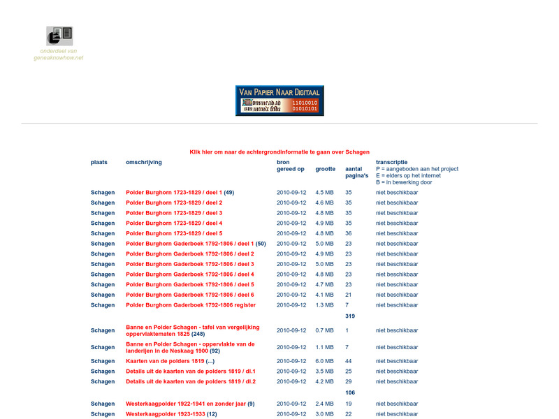 Screenshot van website