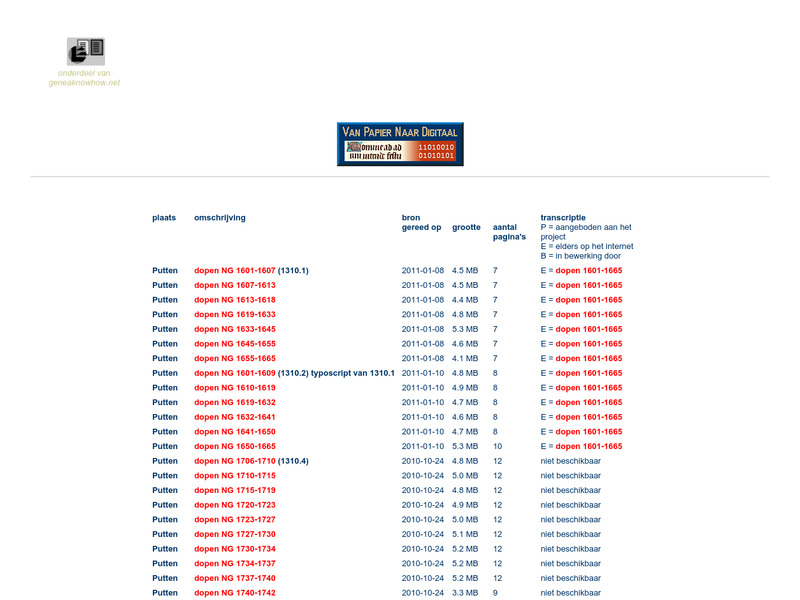 Screenshot van website