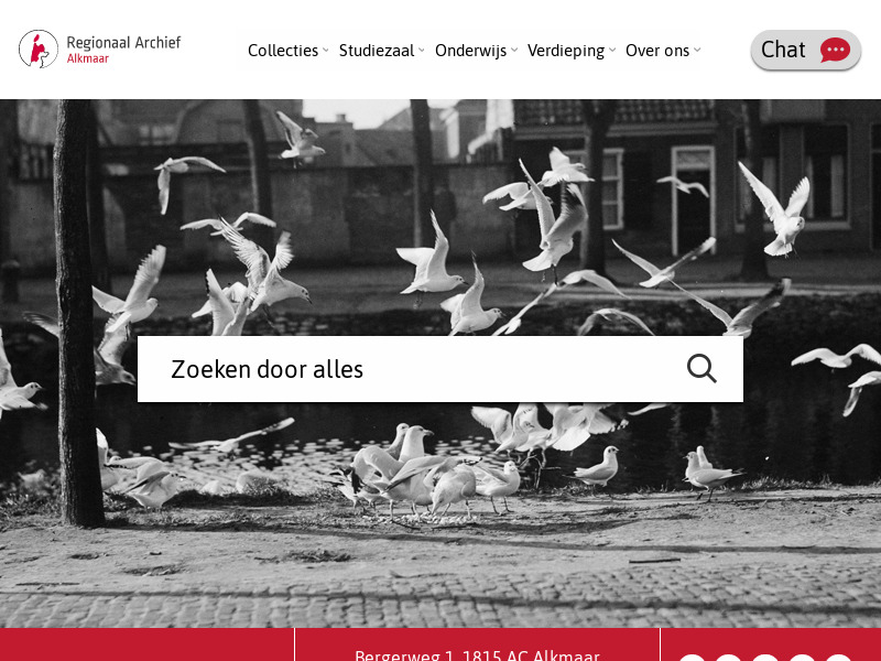 Screenshot van website