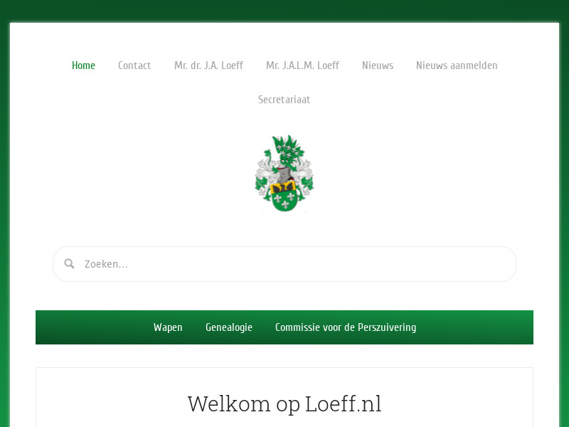 Screenshot van website