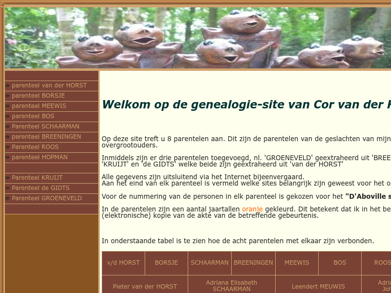 Screenshot van website