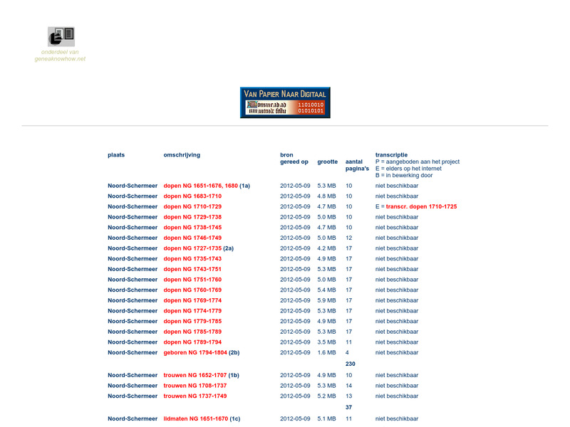 Screenshot van website