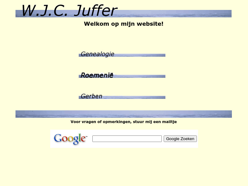 Screenshot van website