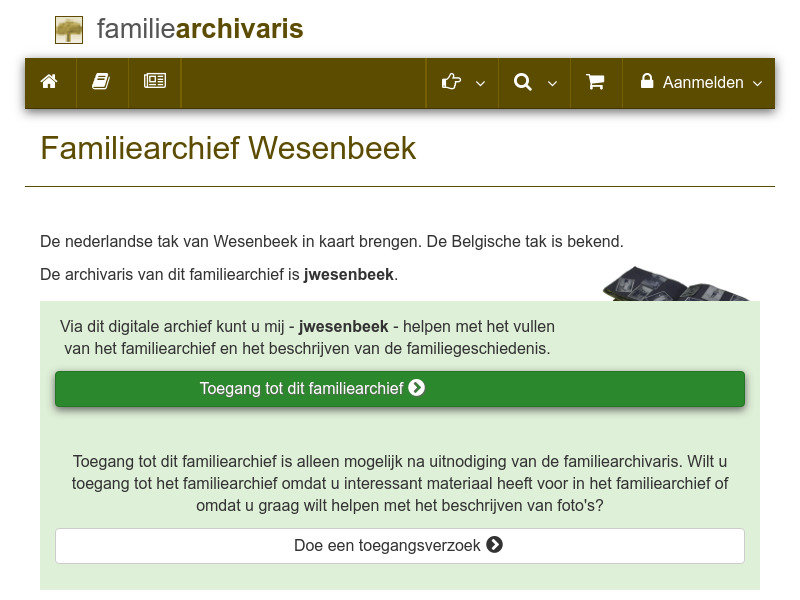 Screenshot van website