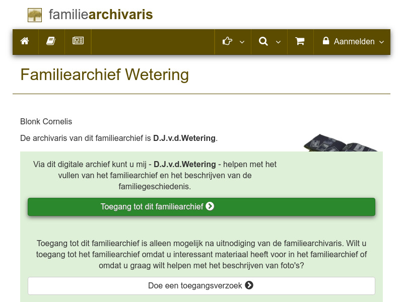 Screenshot van website