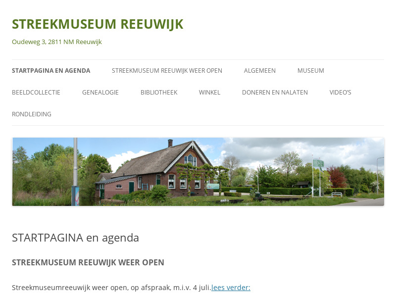 Screenshot van website