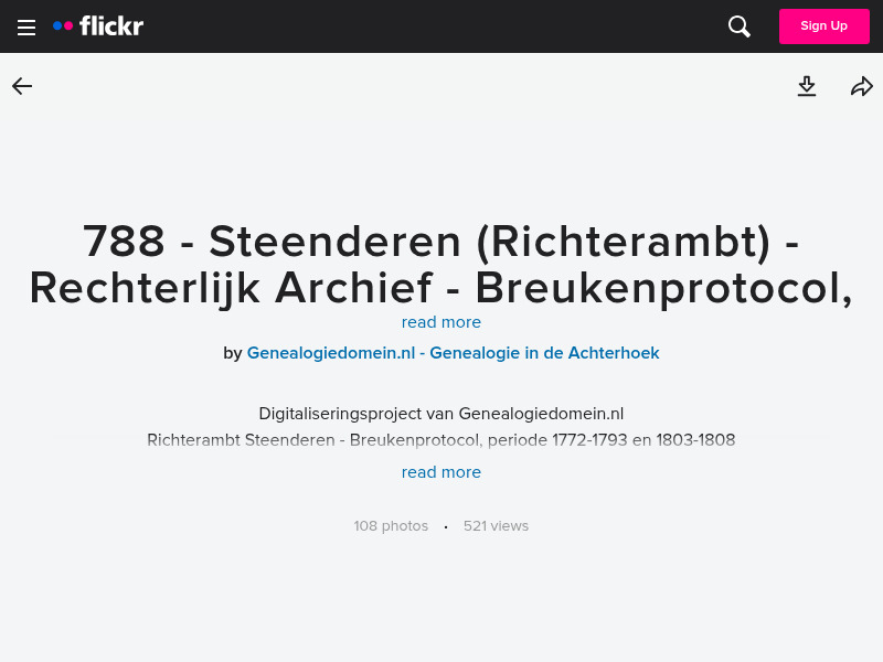 Screenshot van website