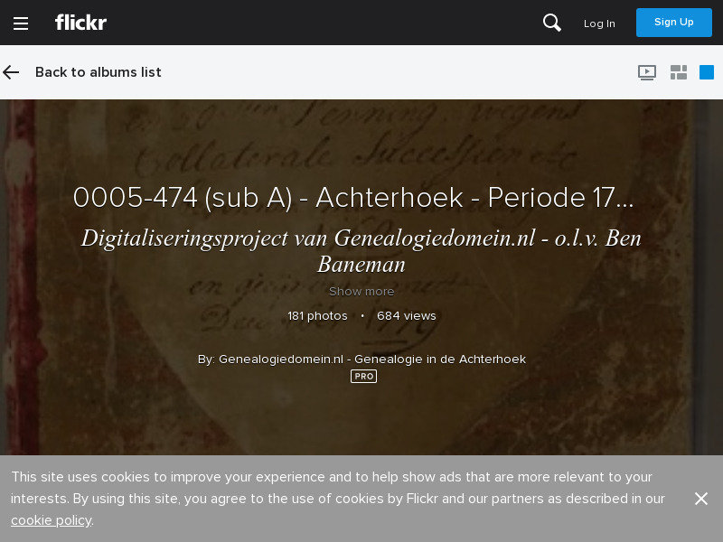 Screenshot van website