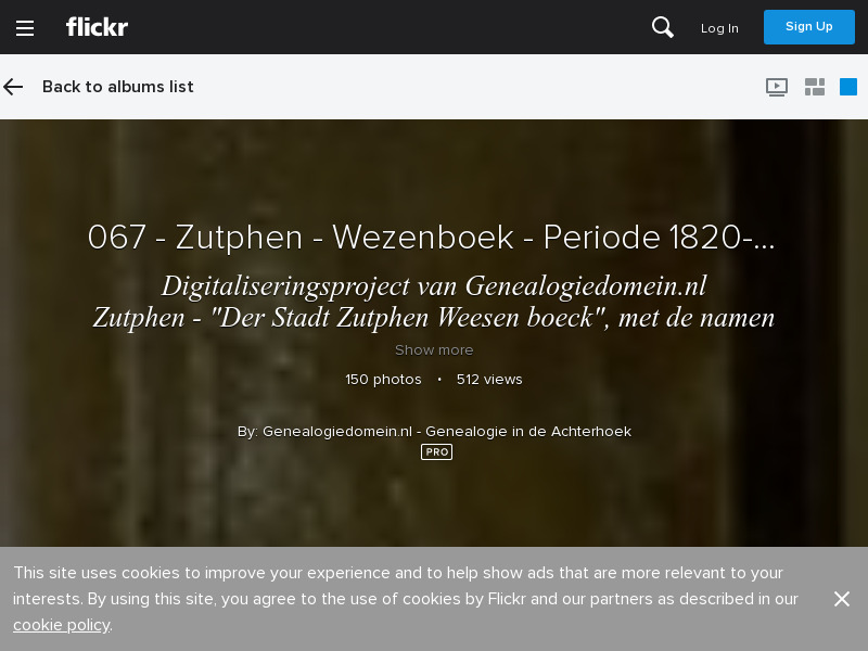 Screenshot van website