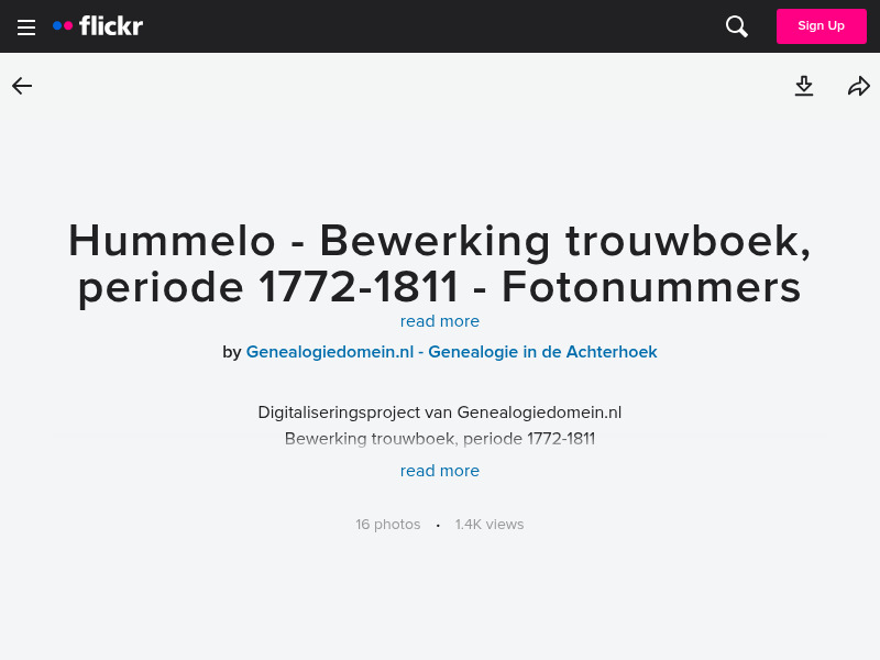 Screenshot van website