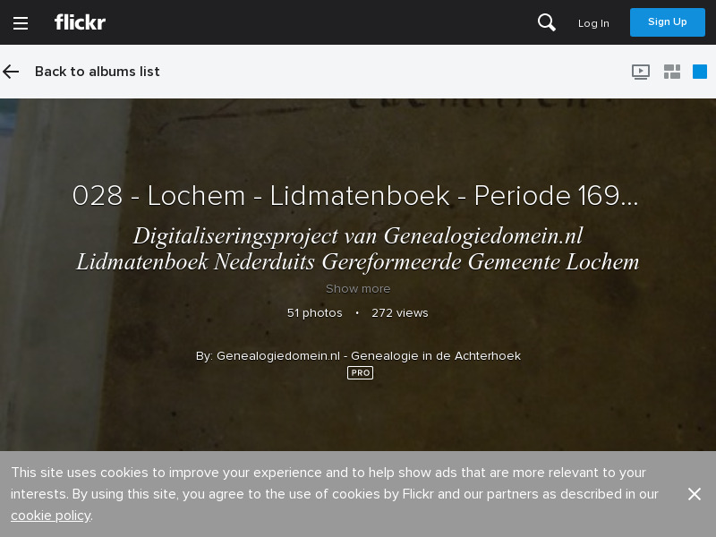 Screenshot van website